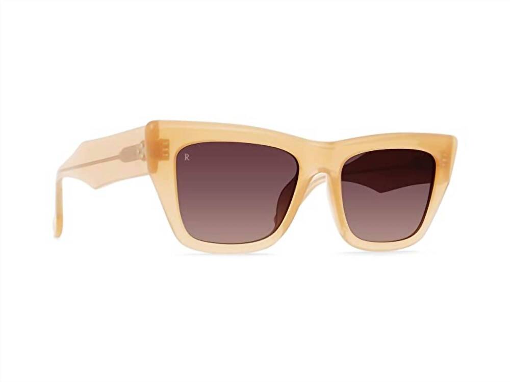 NEW RAEN OPTICS unisex marza squared sunglasses in papaya/violet gradient